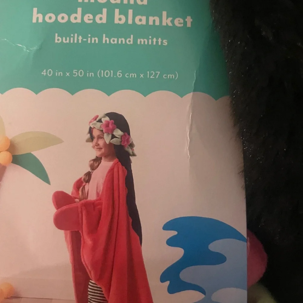 Disney Moana Hooded Blanket Pillowfort NWT Kids Robe/ Throw - Picture 6 of 14